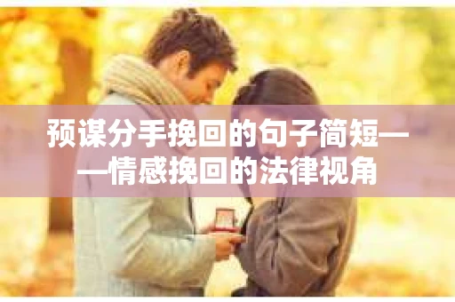 预谋分手挽回的句子简短——情感挽回的法律视角