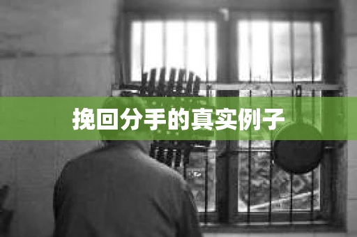挽回分手的真实例子