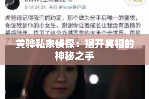 黄骅私家侦探：揭开真相的神秘之手