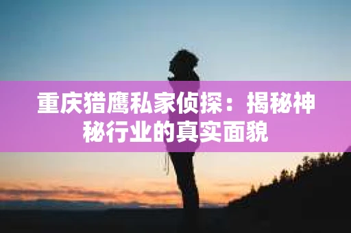 重庆猎鹰私家侦探：揭秘神秘行业的真实面貌