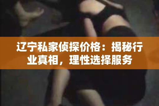 辽宁私家侦探价格：揭秘行业真相，理性选择服务