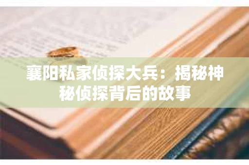襄阳私家侦探大兵：揭秘神秘侦探背后的故事