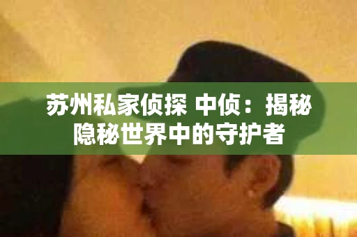 苏州私家侦探 中侦：揭秘隐秘世界中的守护者