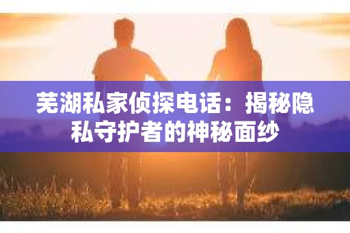 芜湖私家侦探电话：揭秘隐私守护者的神秘面纱