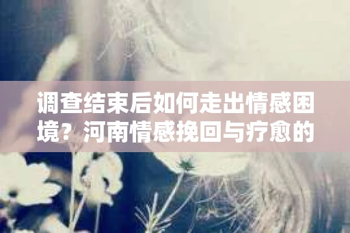 调查结束后如何走出情感困境？河南情感挽回与疗愈的实用方法