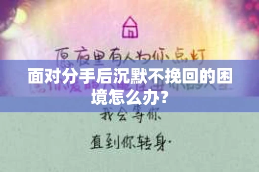 面对分手后沉默不挽回的困境怎么办？