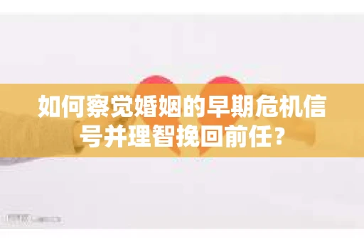 如何察觉婚姻的早期危机信号并理智挽回前任？